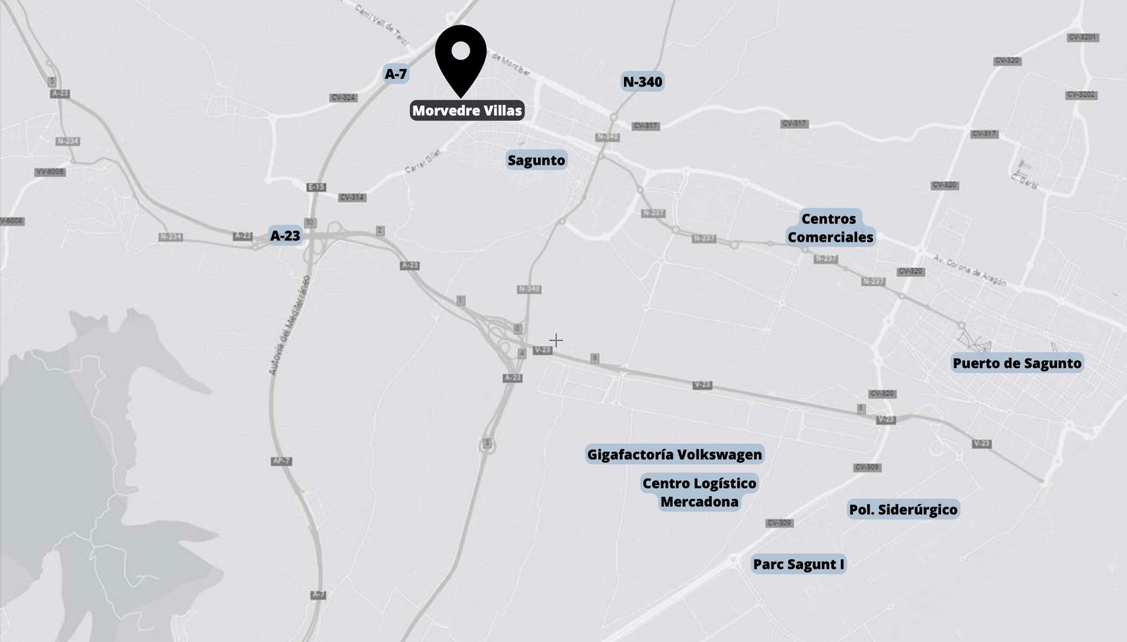 Morvedre Villas Sagunto location