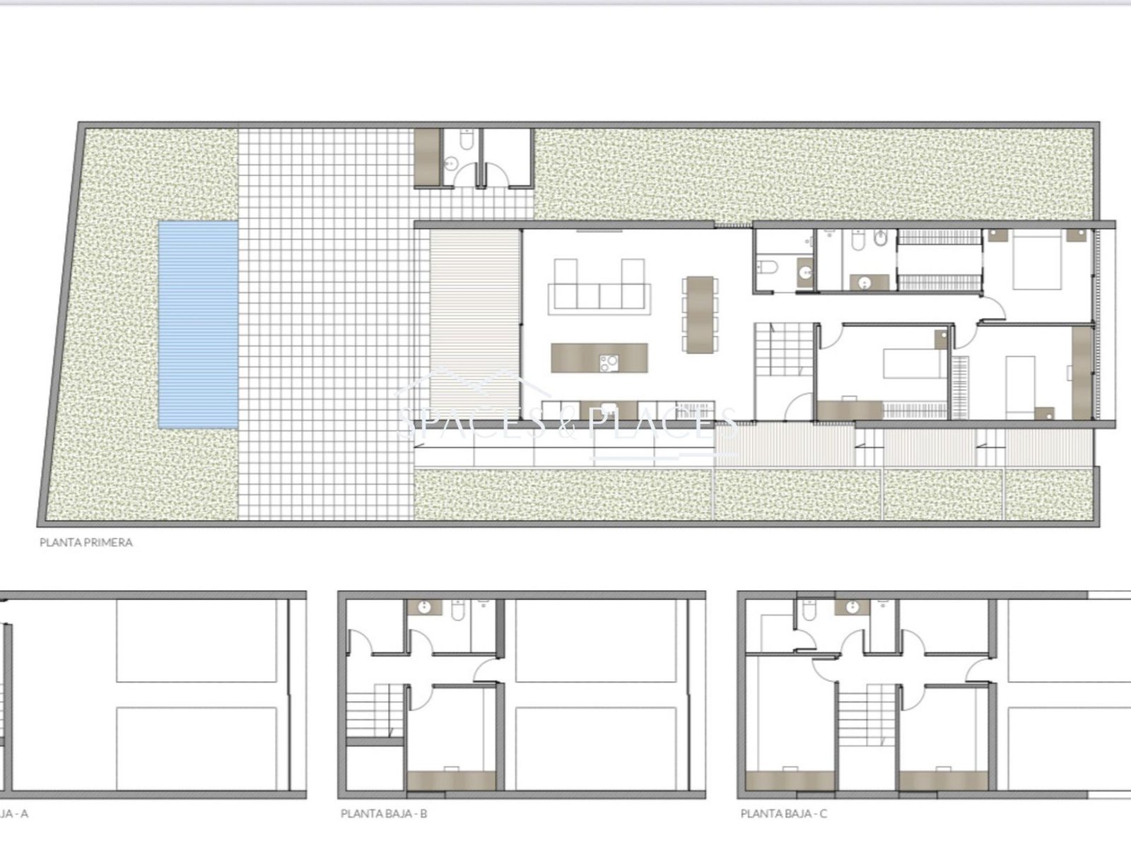 La Canyada new development villa near Valencia plan