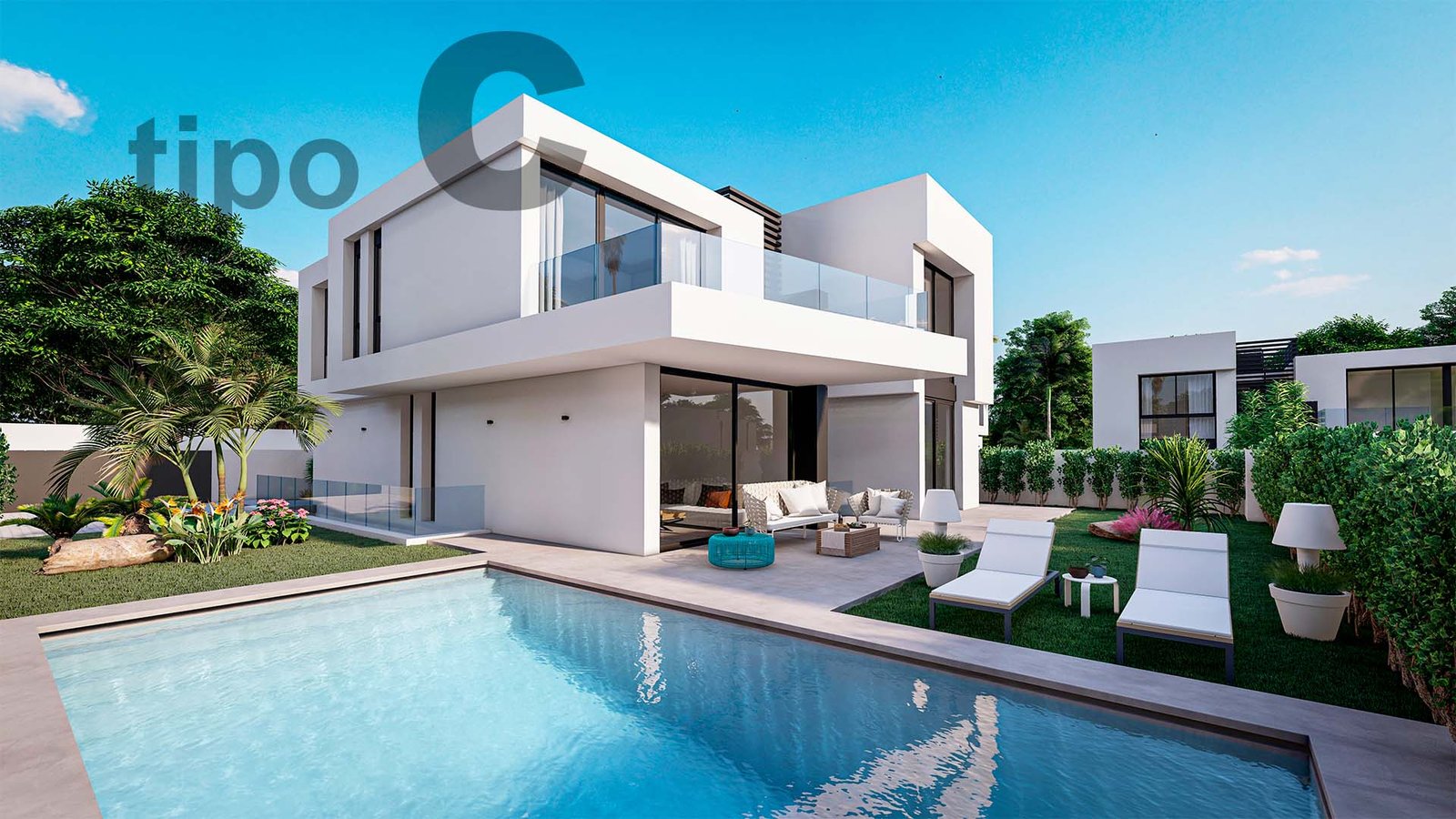 Noa Garden luxury villa Benidorm Spain plan