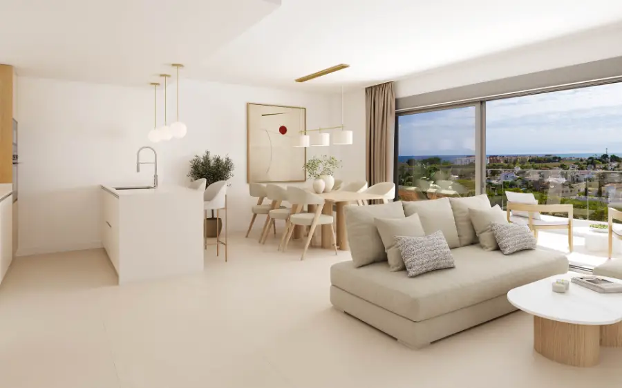 Edenia new development Aedas homes in Denia living room
