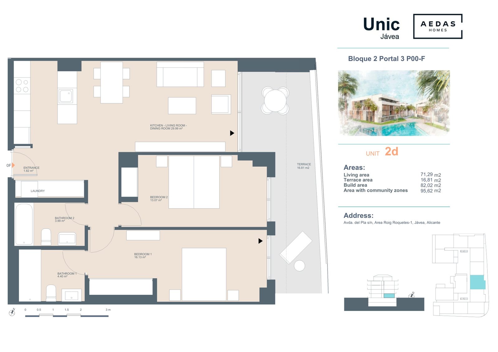 UNIC Javea, Xabia, new apartment plan