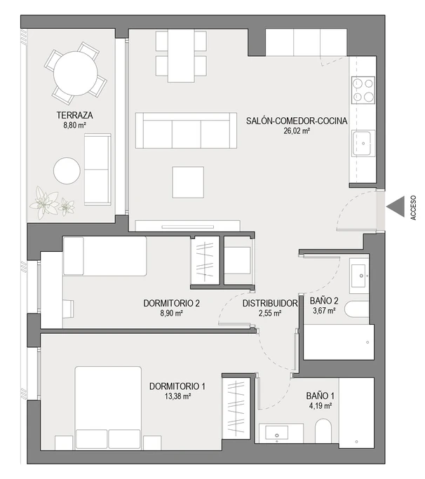2-Bedroom Apartment in Kaiora Residence, Benicàssim