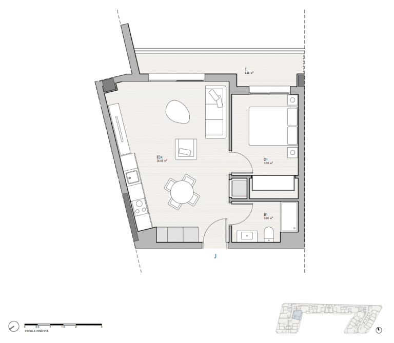 1-Bedroom New-Build Apartment in Castellón | Duch 94