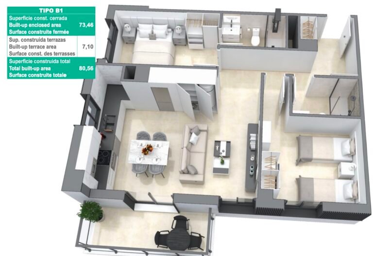 2-Bedroom Apartment in Edificio Sol 2, Castellón