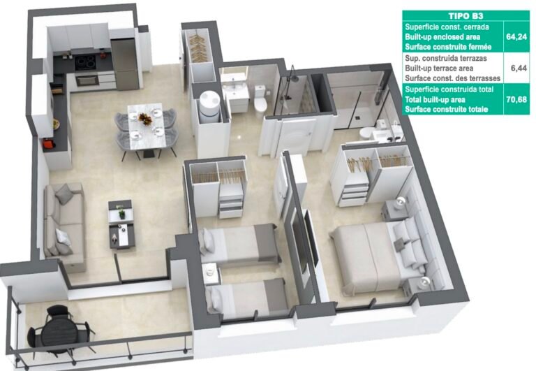 2-Bedroom Apartment in Edificio Sol 2, Castellón