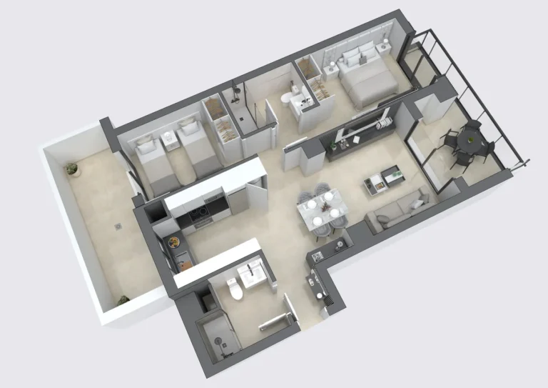 2-Bedroom Apartments with Rooftop Pool in Edificio Prisma, Castellón