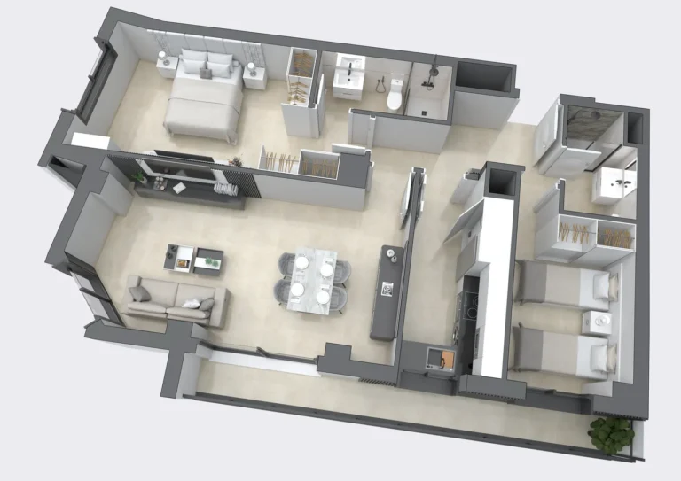2-Bedroom Apartments with Rooftop Pool in Edificio Prisma, Castellón