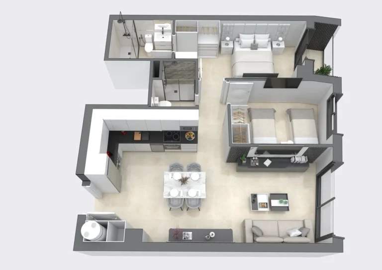 2-Bedroom Apartments with Rooftop Pool in Edificio Prisma, Castellón