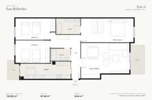 Residencial Luis Bolinches, Valencia: floor plan type A
