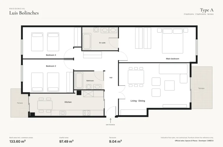 3-Bedroom New-Build Apartment in Penya-Roja, Valencia · 8th Floor, Type A