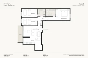 Residencial Luis Bolinches, Valencia: floor plan type B